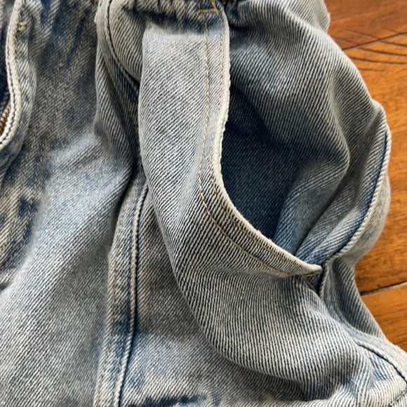 SIMPLE SOCIETY CARGO STRAIGHT SUPER HIGH RISE 5/27 BLUE ELASTIC WAISTBAND - Picture 13 of 15